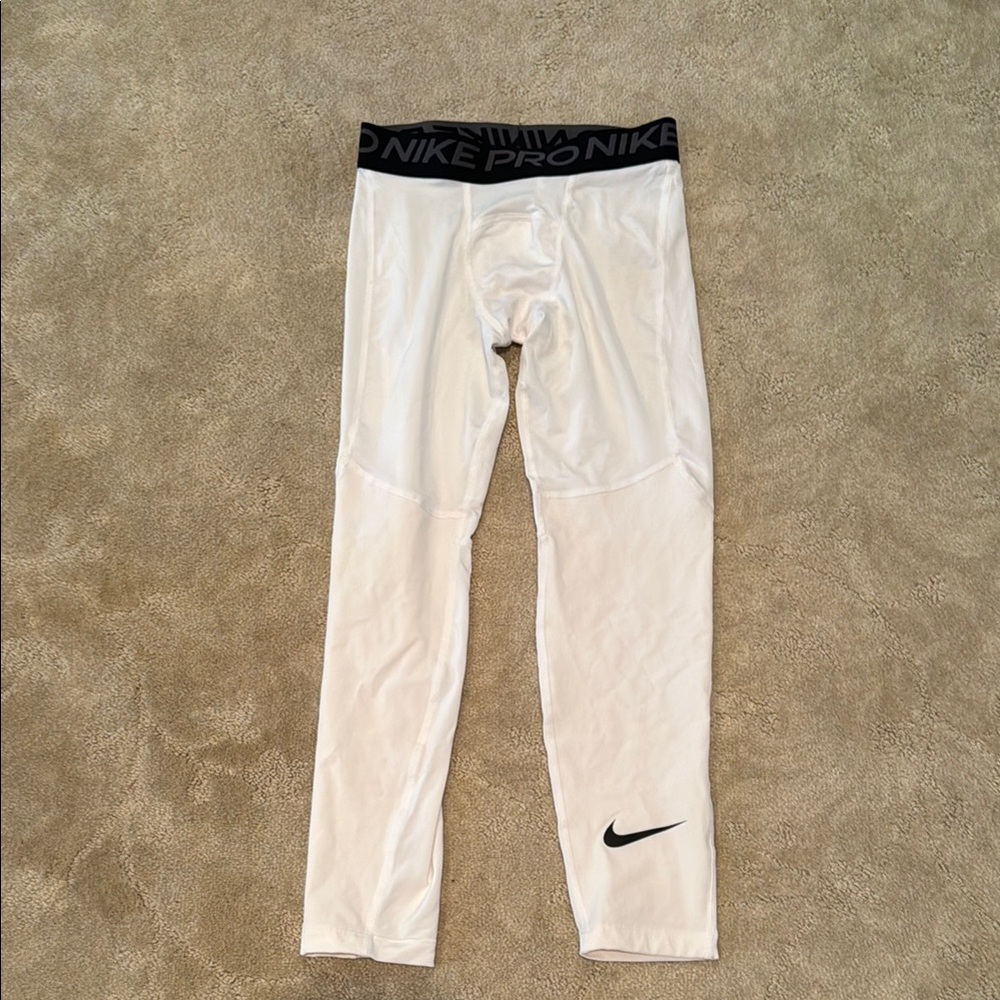 Nike Pro White Athletic Leggings
